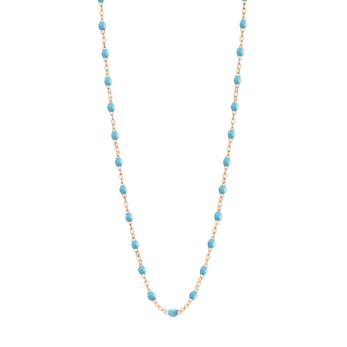 Gigi Clozeau - Classic Gigi Turquoise necklace, Rose Gold, 17.7