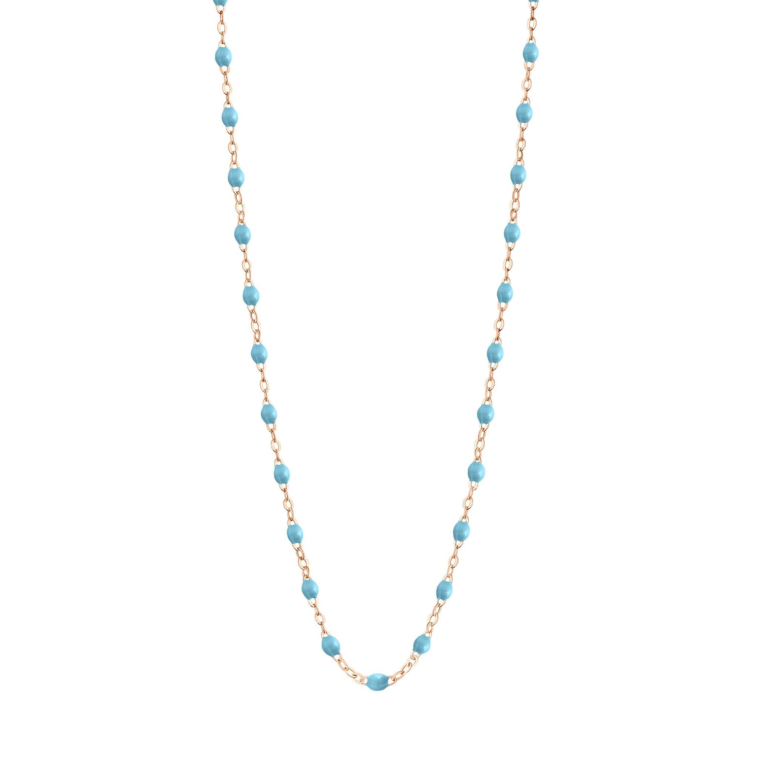 Gigi Clozeau - Classic Gigi Turquoise necklace, Rose Gold, 17.7"