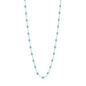 Gigi Clozeau - Classic Gigi Turquoise necklace, White Gold, 16.5"