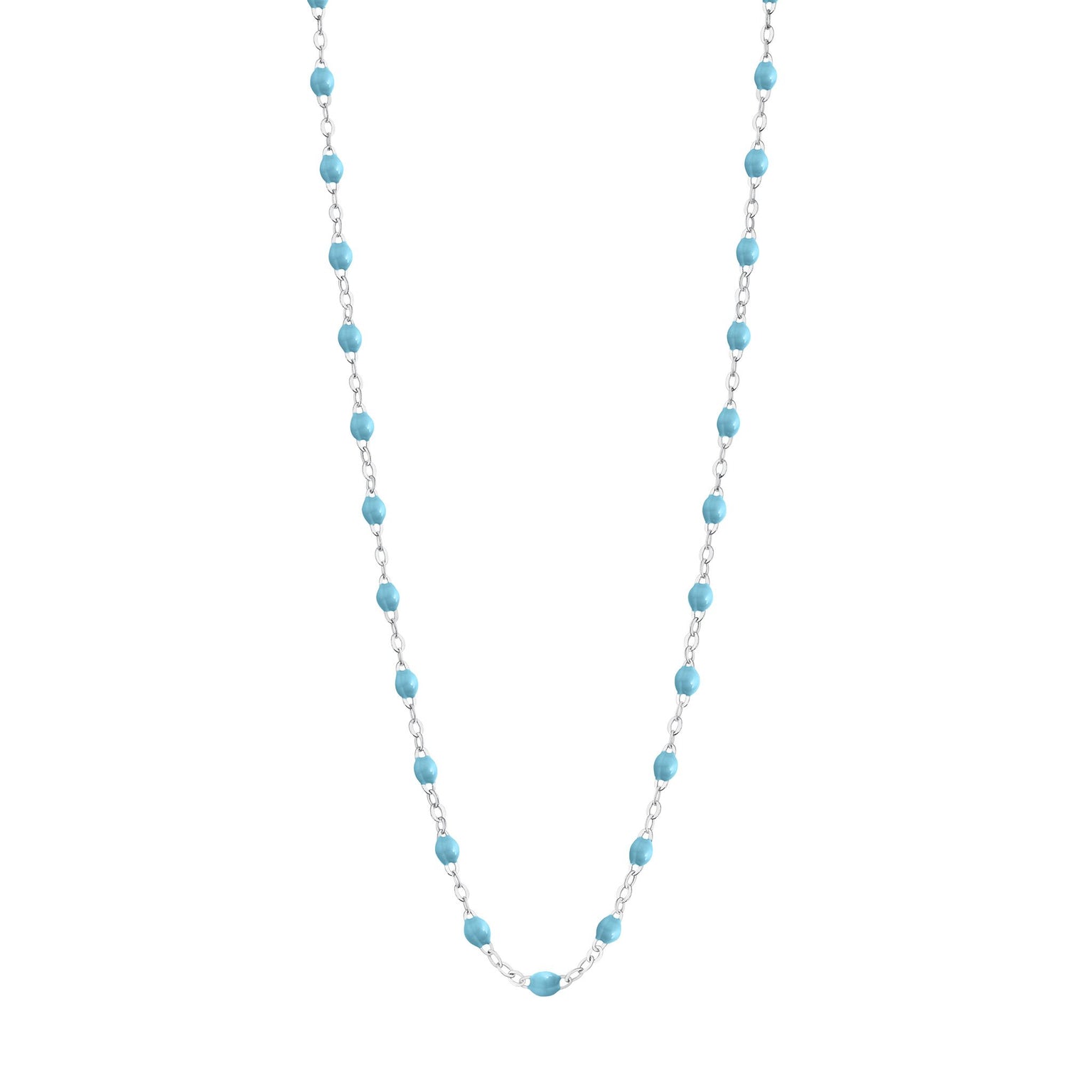 Gigi Clozeau - Classic Gigi Turquoise necklace, White Gold, 16.5"