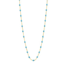 Gigi Clozeau - Classic Gigi Turquoise necklace, Yellow Gold, 17.7"