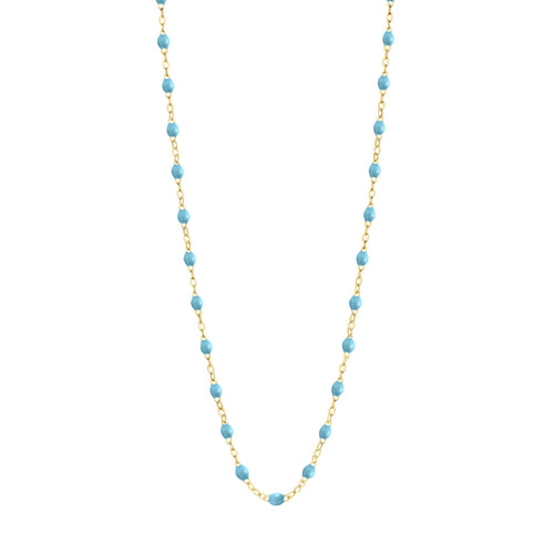 Gigi Clozeau - Classic Gigi Turquoise necklace, Yellow Gold, 17.7