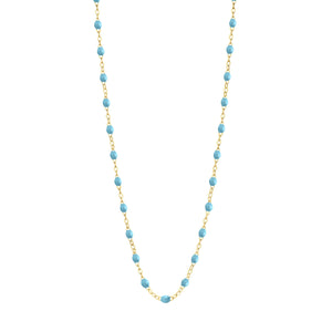 Gigi Clozeau - Classic Gigi Turquoise necklace, Yellow Gold, 17.7"