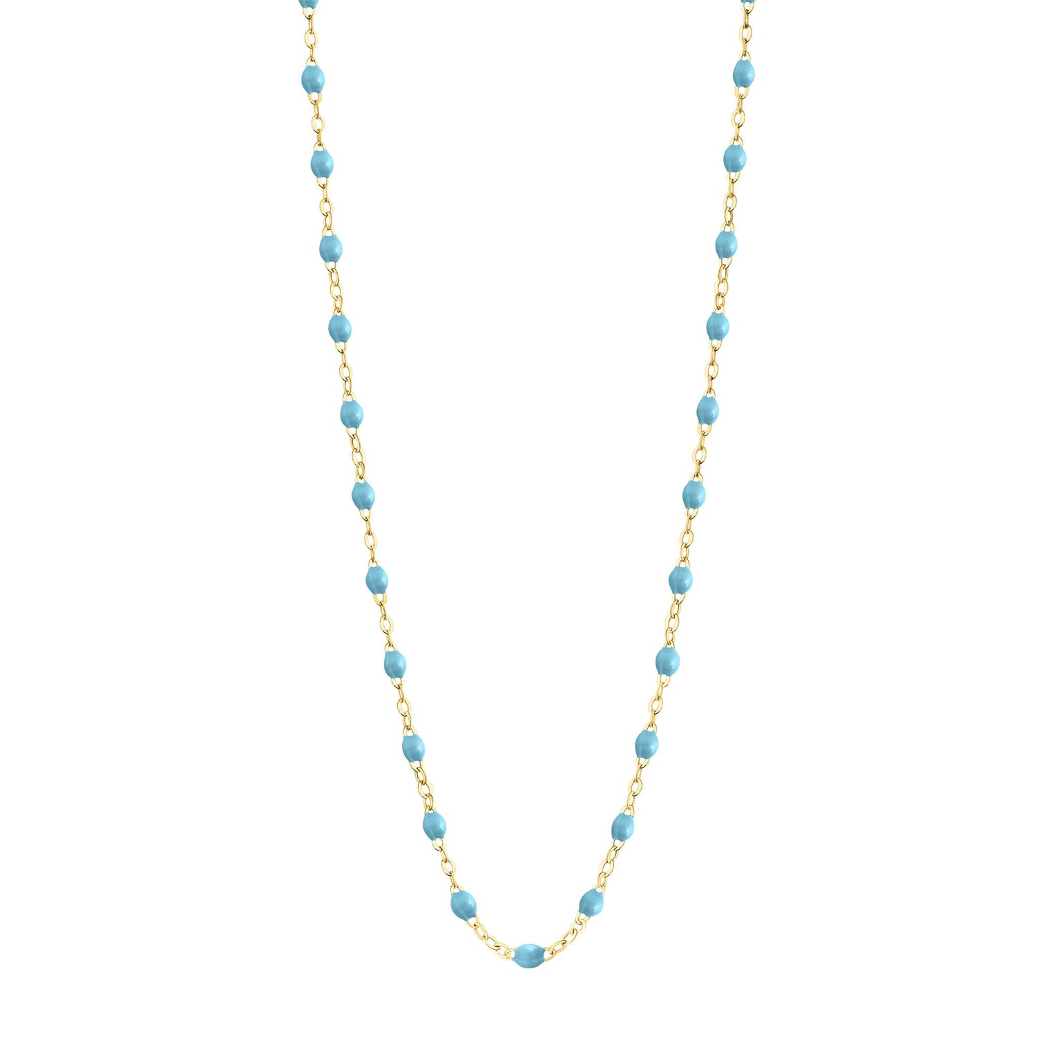 Gigi Clozeau - Classic Gigi Turquoise necklace, Yellow Gold, 17.7"