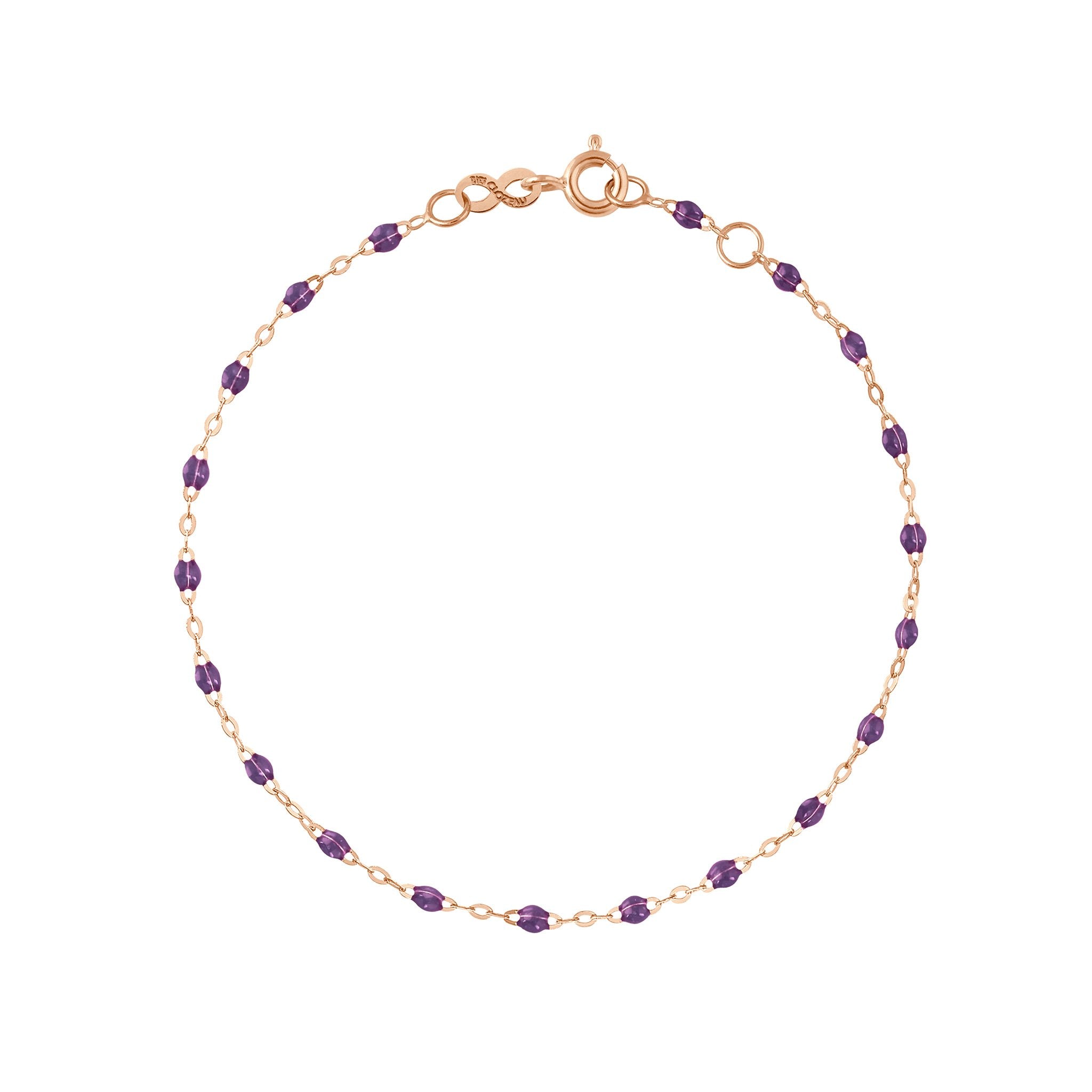 Gigi Clozeau - Classic Gigi Violet bracelet, Rose Gold, 6.7"