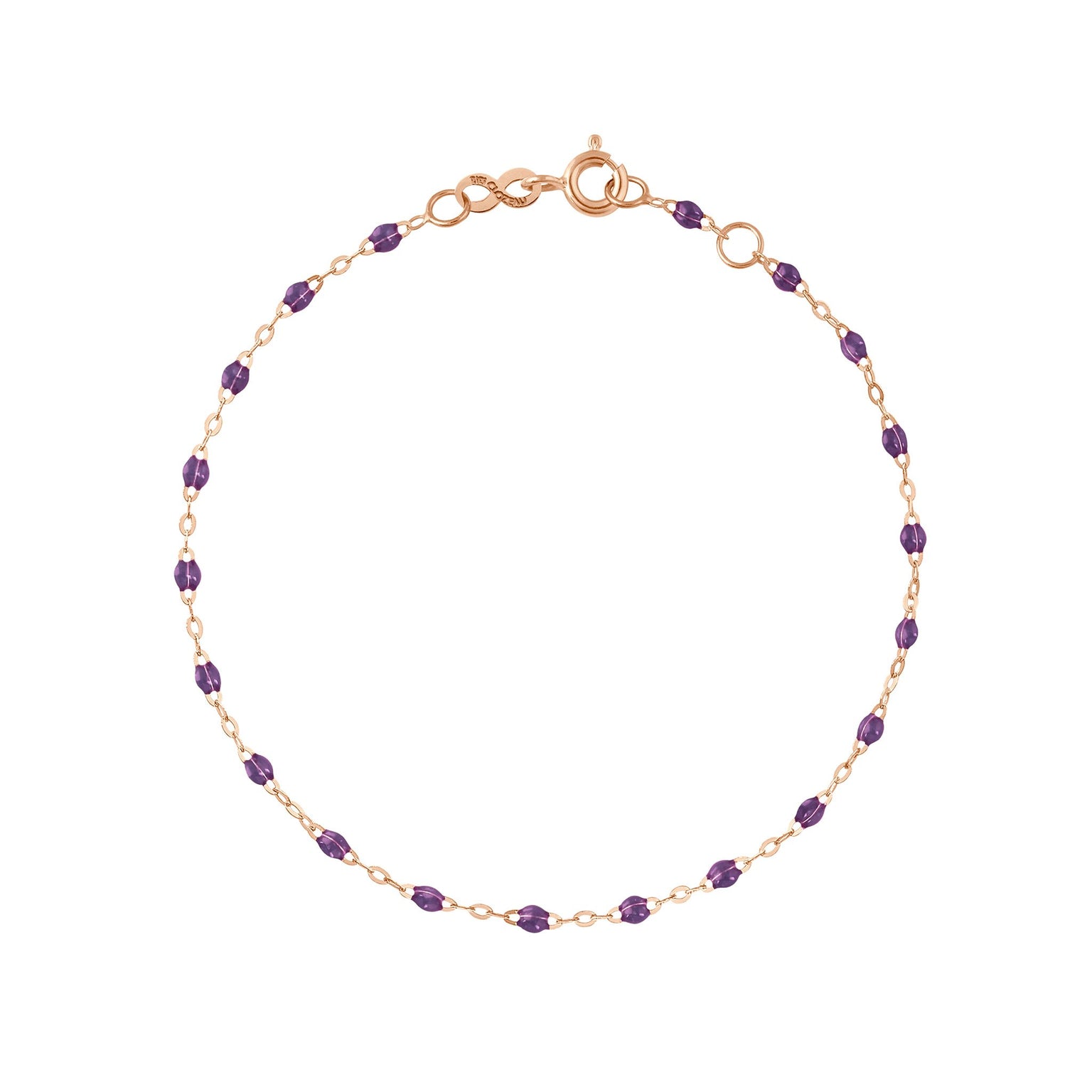 Gigi Clozeau - Classic Gigi Violet bracelet, Rose Gold, 6.7"