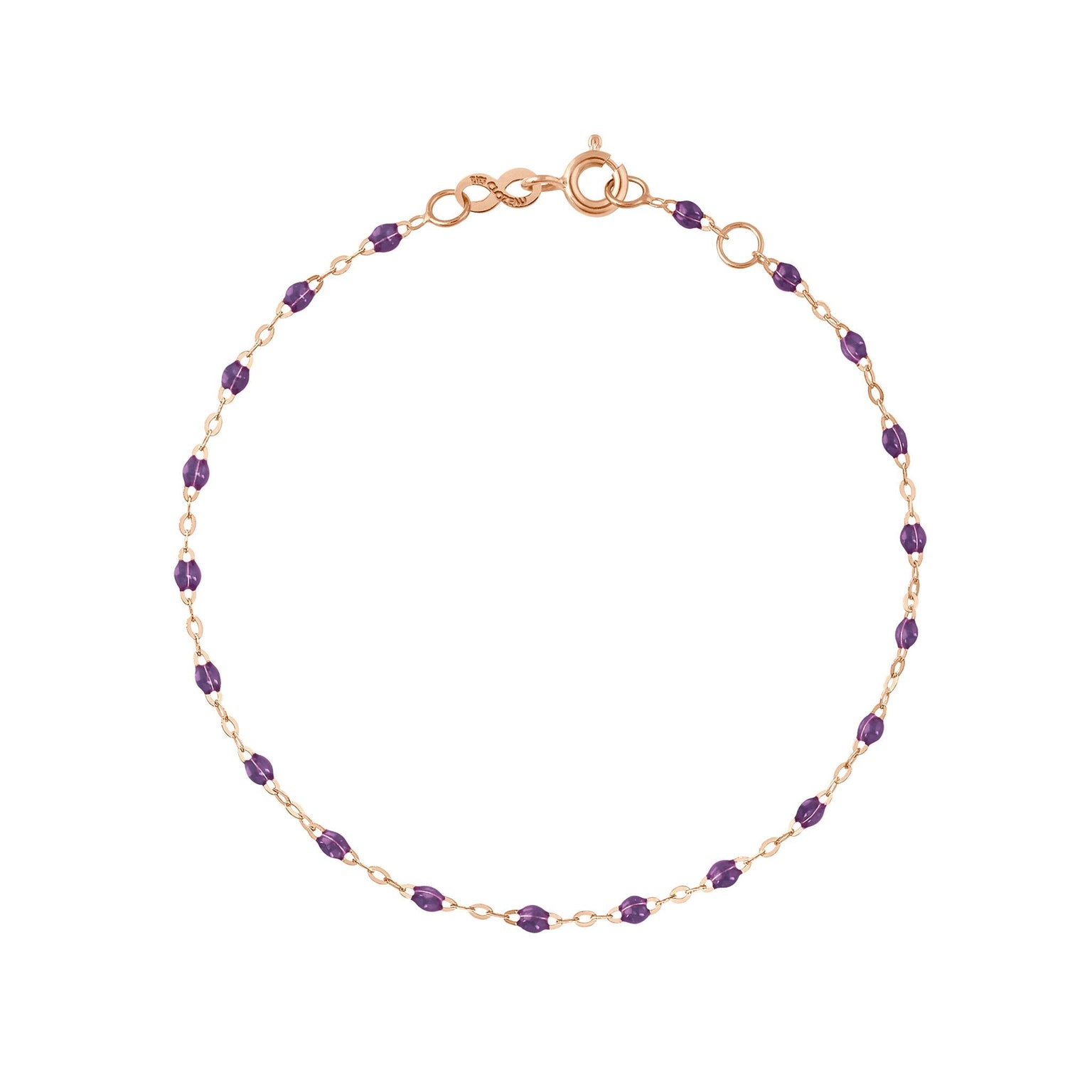 Gigi Clozeau - Classic Gigi Violet bracelet, Rose Gold, 7.5"