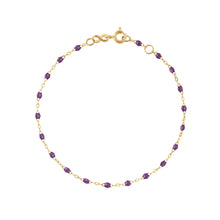 Gigi Clozeau - Classic Gigi Violet bracelet, Yellow Gold, 5.9"