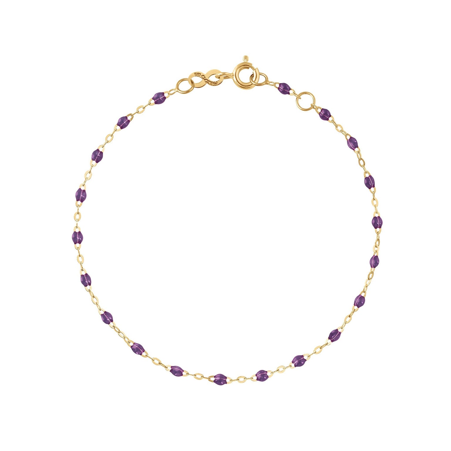 Gigi Clozeau - Classic Gigi Violet bracelet, Yellow Gold, 5.9"