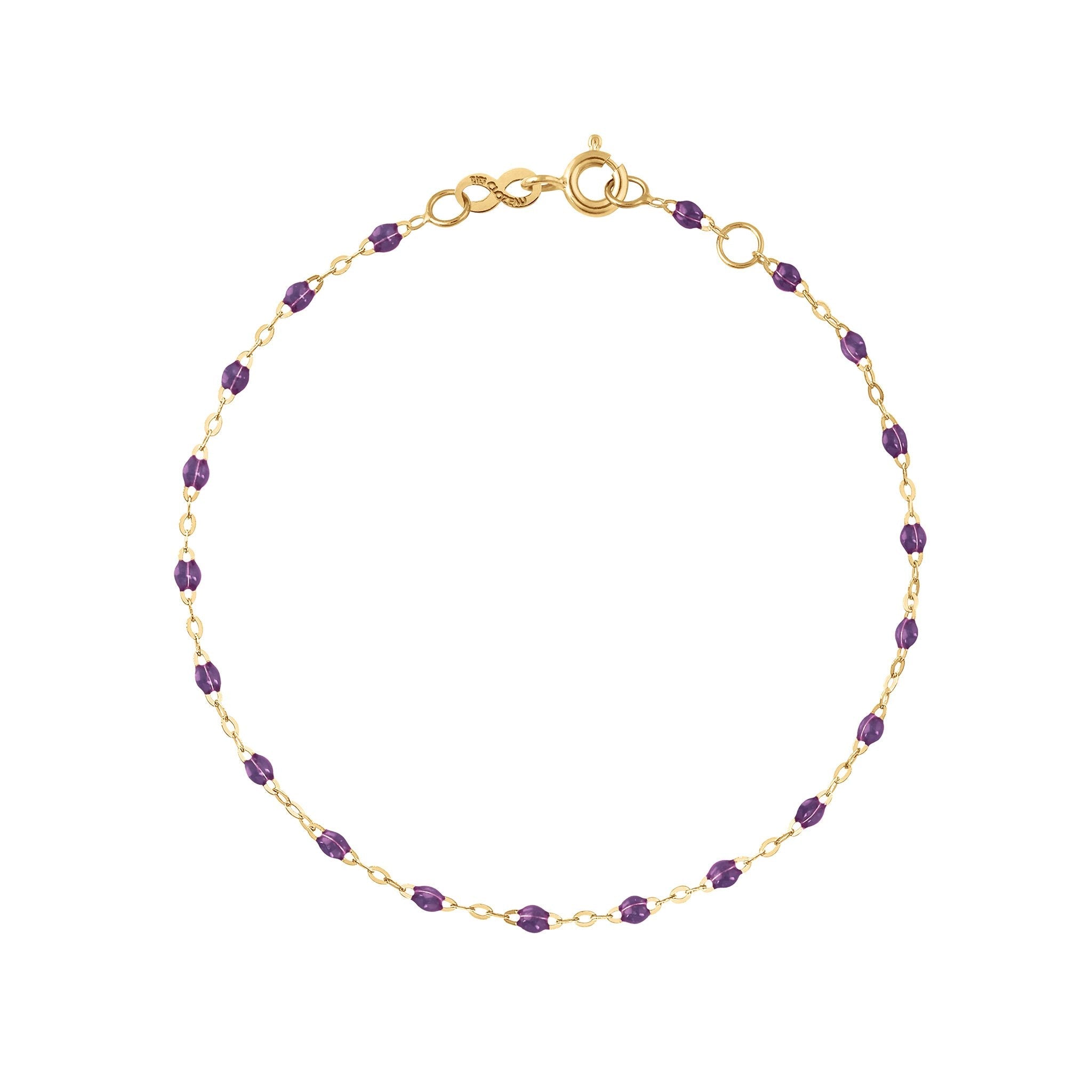 Gigi Clozeau - Classic Gigi Violet bracelet, Yellow Gold, 7.5"