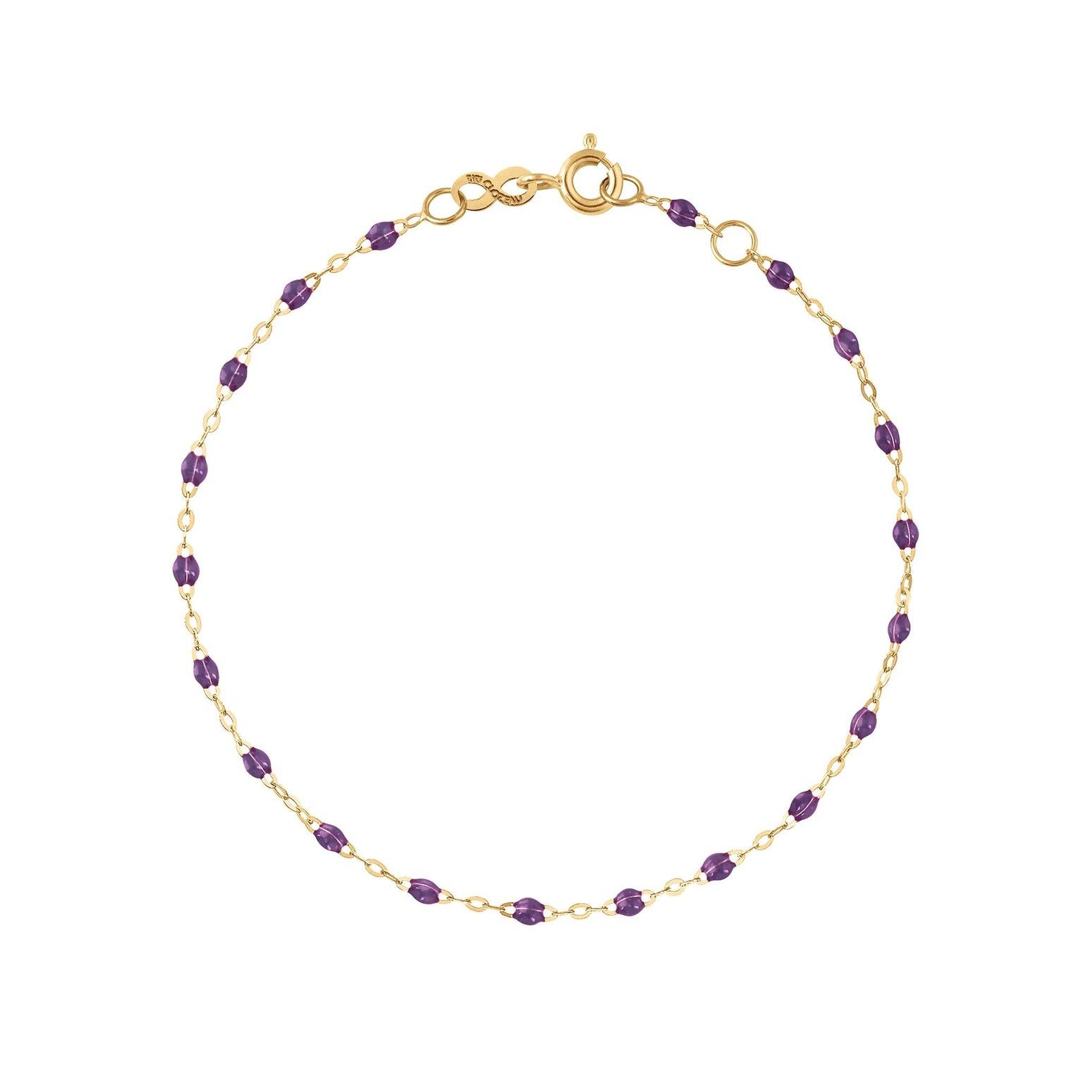 Gigi Clozeau - Classic Gigi Violet bracelet, Yellow Gold, 7.5"