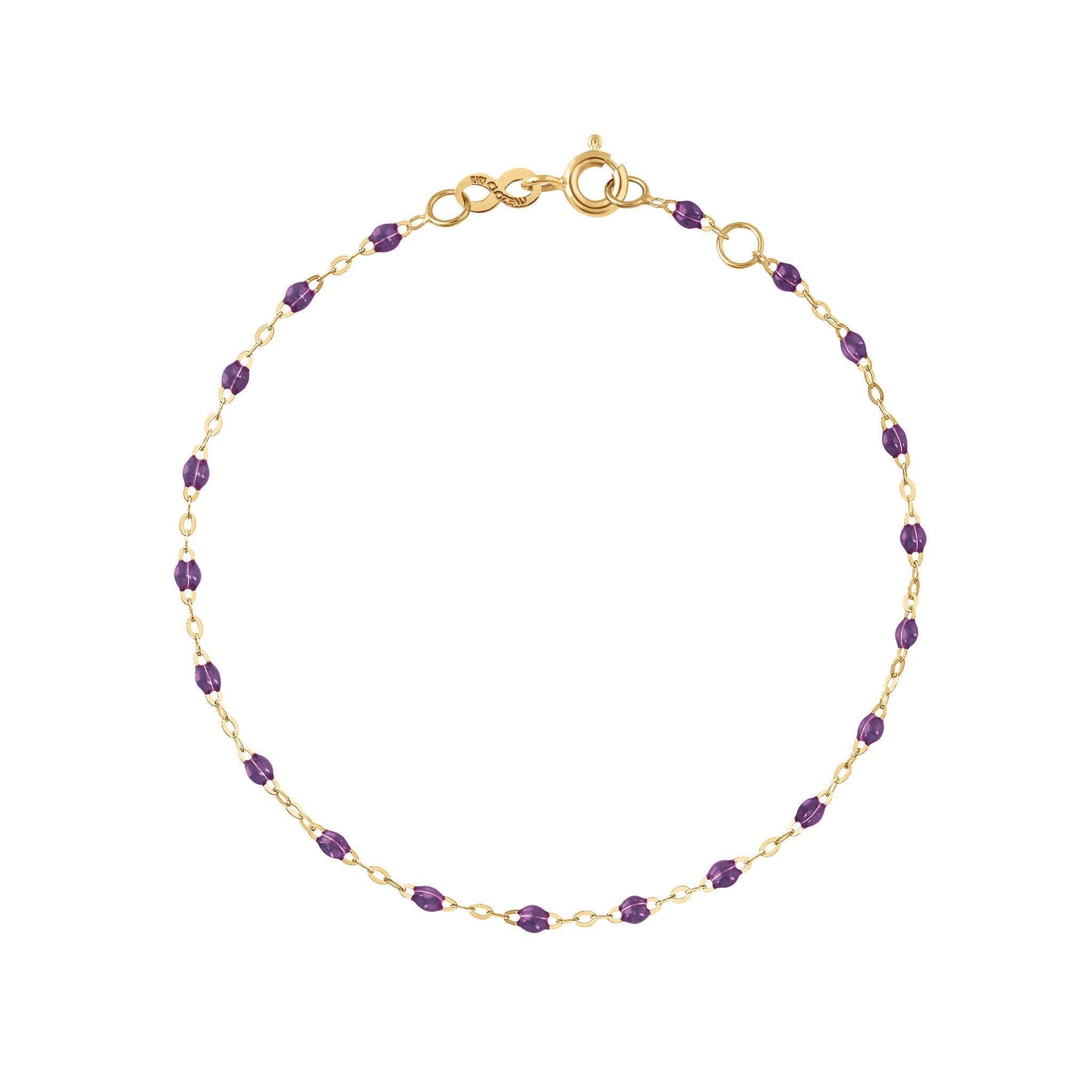 Gigi Clozeau - Classic Gigi Violet bracelet, Yellow Gold, 7.1"