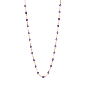Gigi Clozeau - Classic Gigi Violet necklace, Rose Gold, 16.5"
