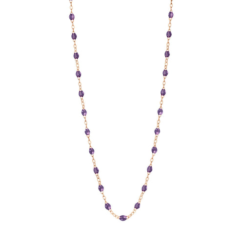 Gigi Clozeau - Classic Gigi Violet necklace, Rose Gold, 19.7