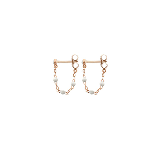 Gigi Clozeau - Classic Gigi White earrings, Rose Gold