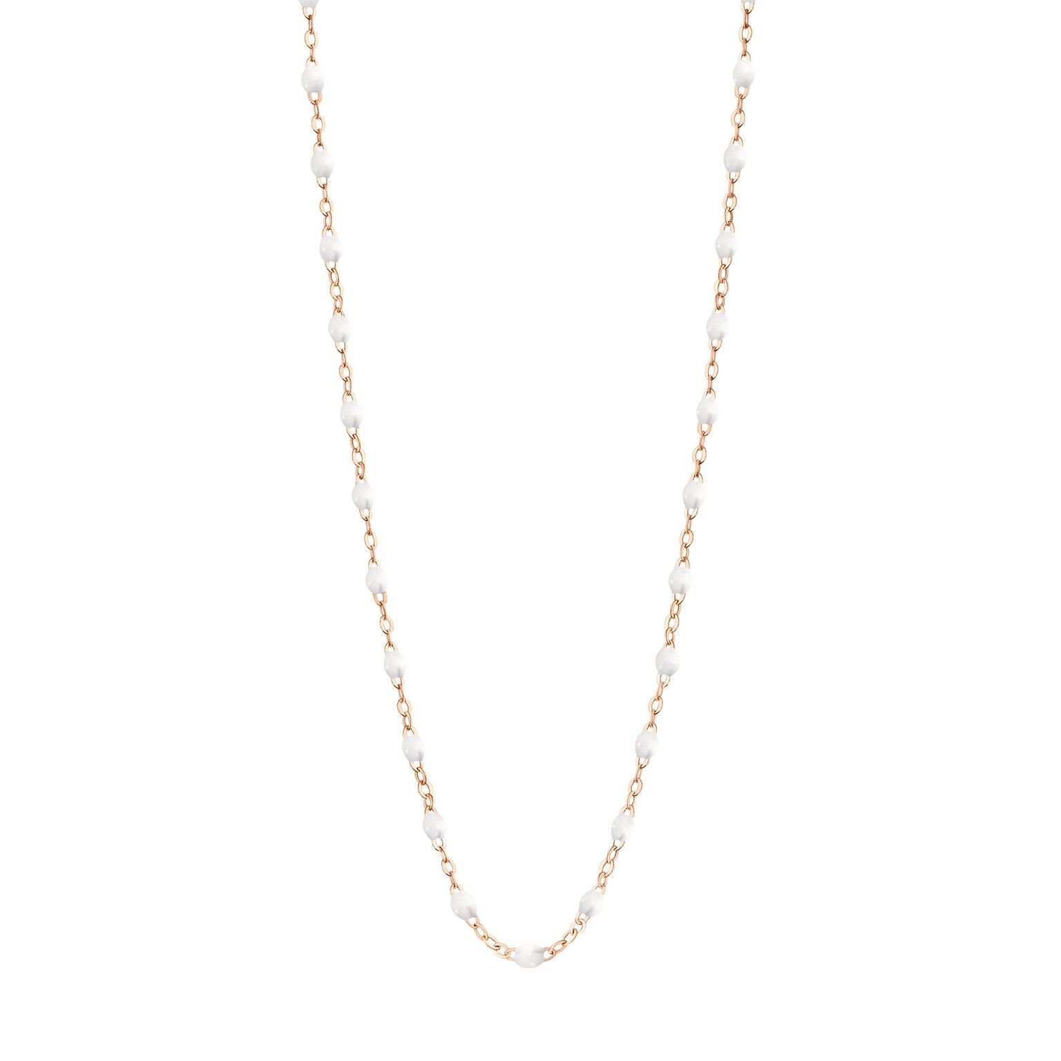 Gigi Clozeau - Classic Gigi White necklace, Rose Gold, 16.5"