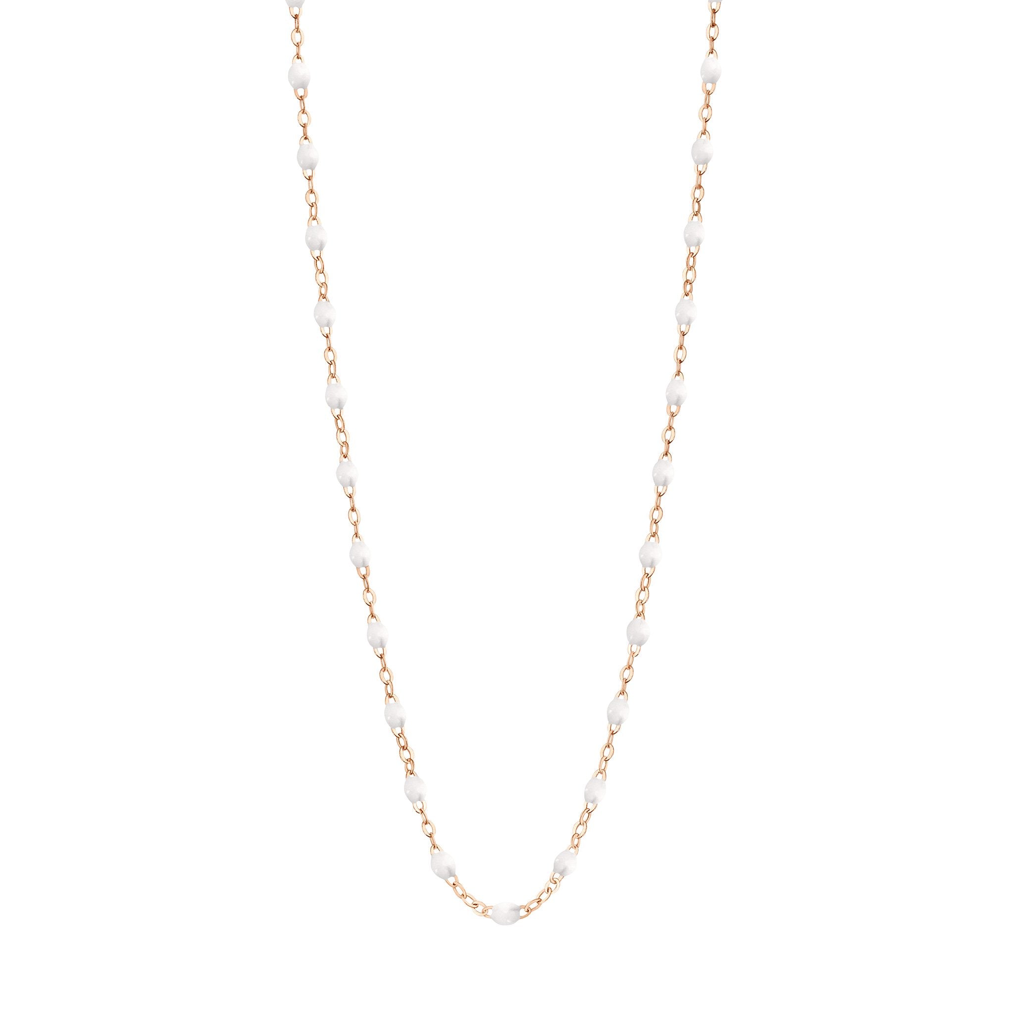 Gigi Clozeau - Classic Gigi White necklace, Rose Gold, 17.7"
