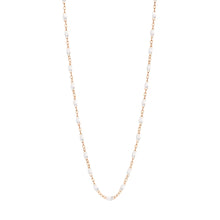 Gigi Clozeau - Classic Gigi White necklace, Rose Gold, 17.7"