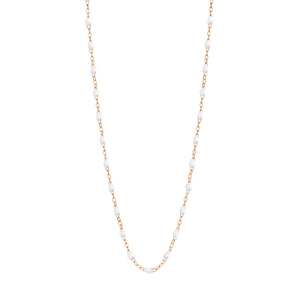 Gigi Clozeau - Classic Gigi White necklace, Rose Gold, 19.7"