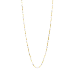 Gigi Clozeau - Classic Gigi White necklace, Yellow Gold, 17.7"