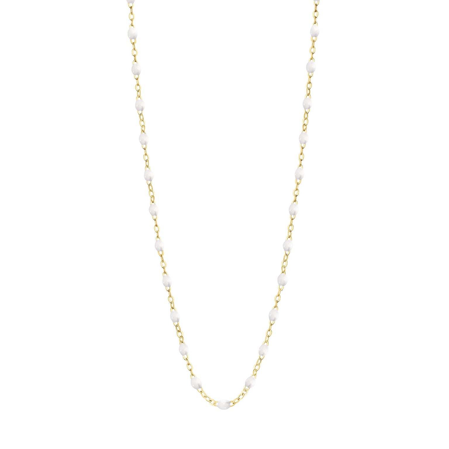 Gigi Clozeau - Classic Gigi White necklace, Yellow Gold, 19.7"