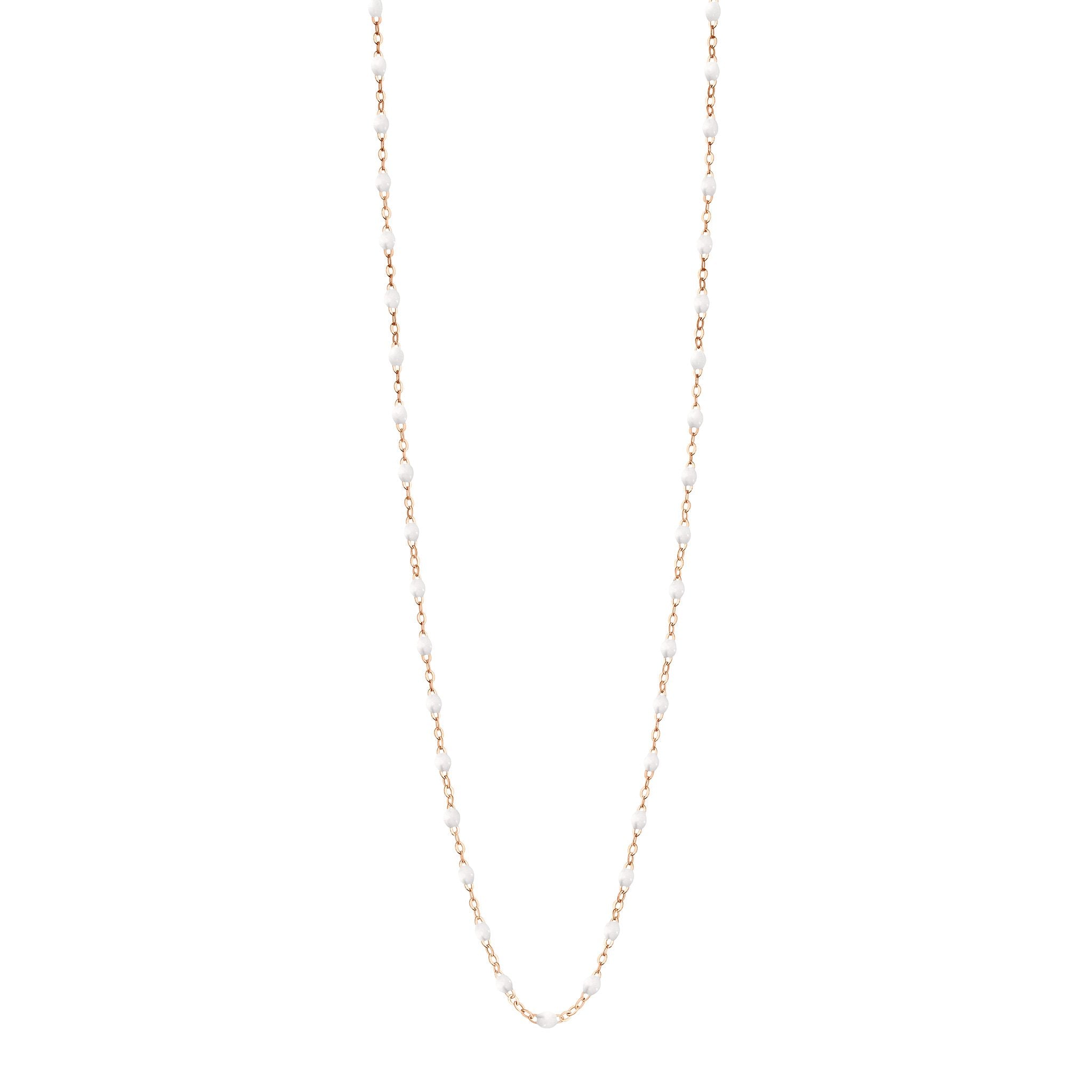 Gigi Clozeau - Classic Gigi White sautoir, Rose Gold, 34"