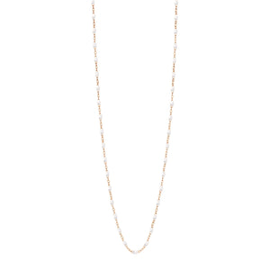 Gigi Clozeau - Classic Gigi White sautoir, Rose Gold, 34"