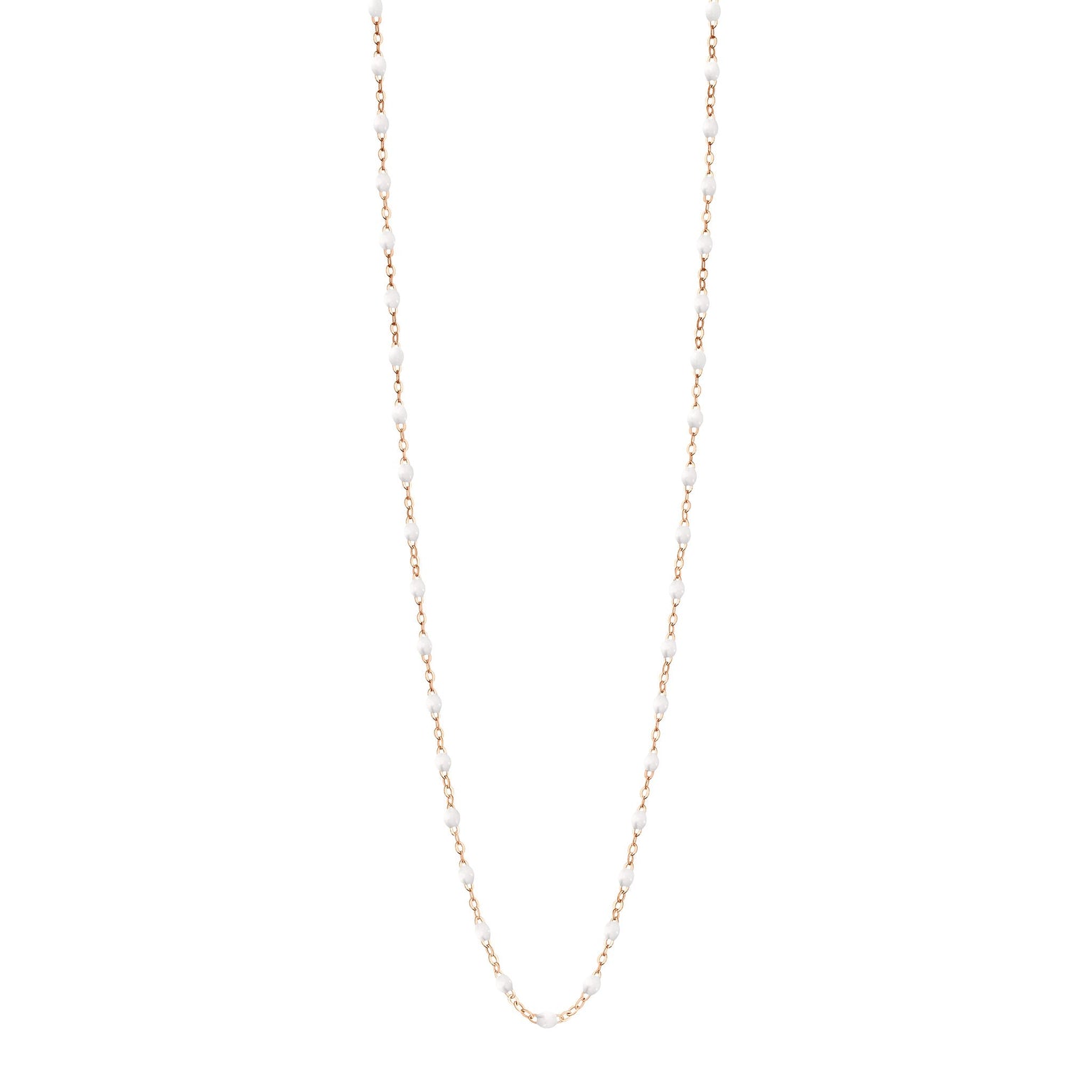 Gigi Clozeau - Classic Gigi White sautoir, Rose Gold, 34"