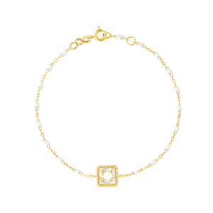 Gigi Clozeau - Classic Gigi White Treasure Bracelet, Yellow Gold, 6.7"
