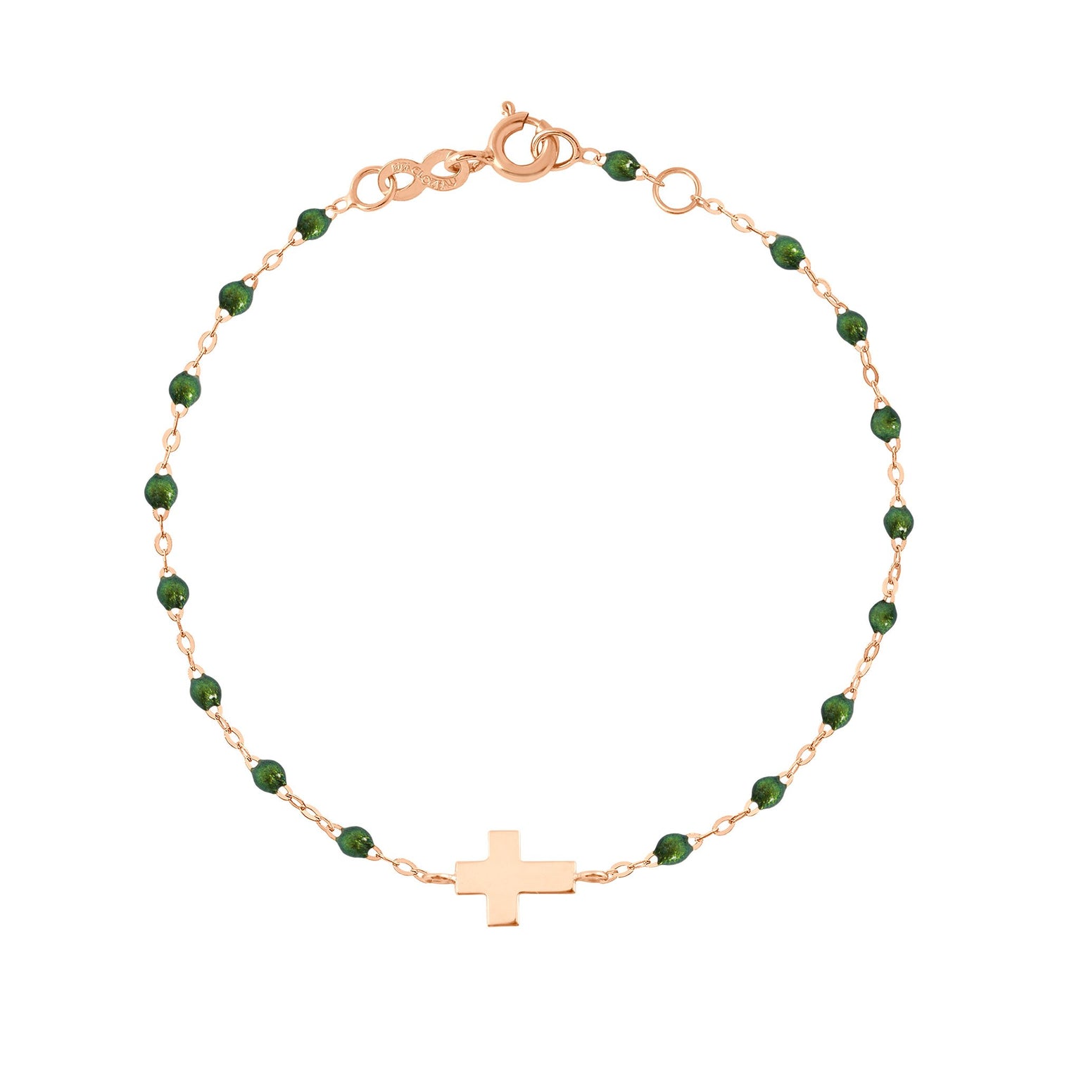 Gigi Clozeau - Classic Scarab Charm Bracelet, Rose Gold, 6.7"