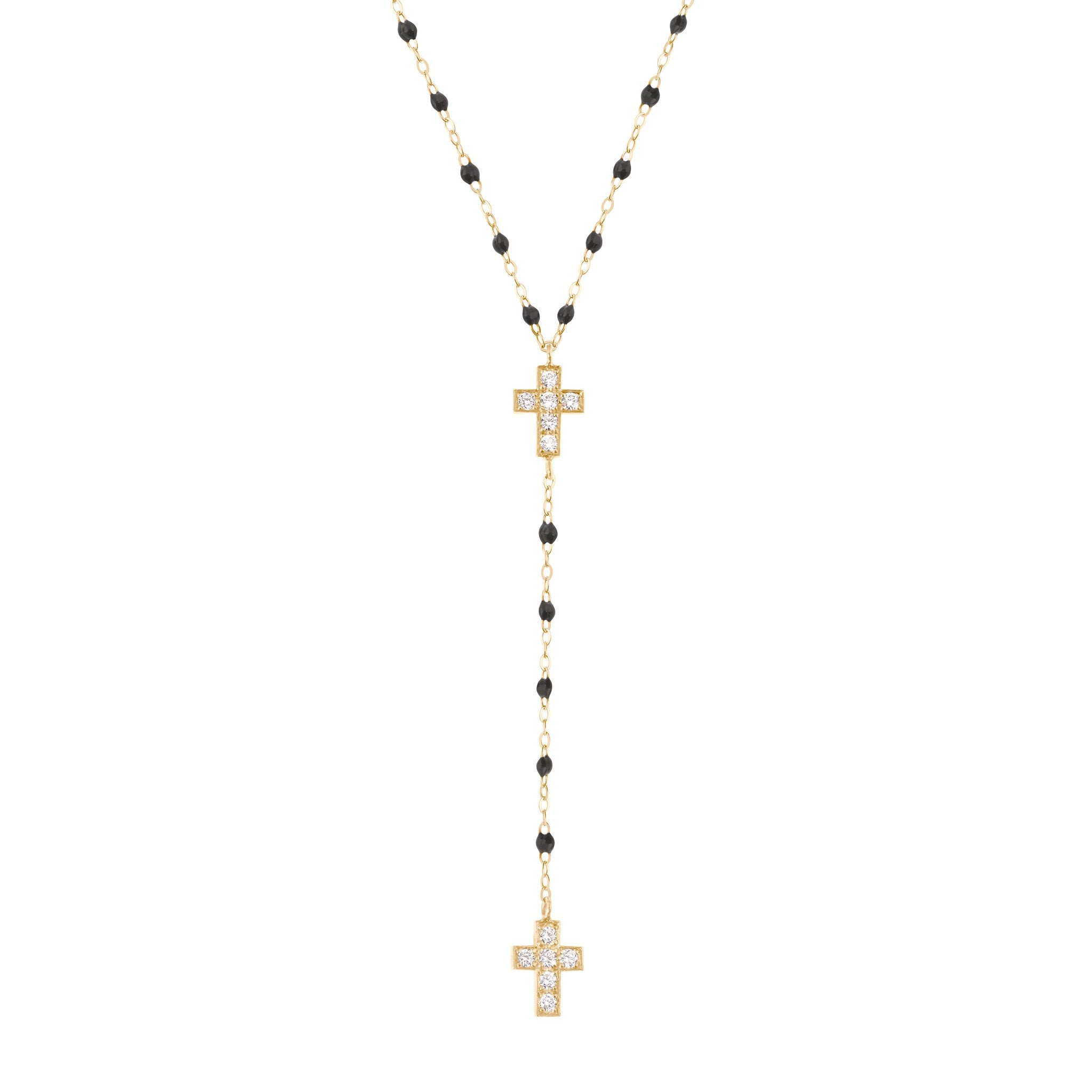 Black diamond online rosary necklace