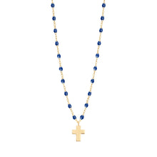 Gigi Clozeau - Cross Charm Classic Gigi Lapis necklace, Yellow Gold, 16.5"