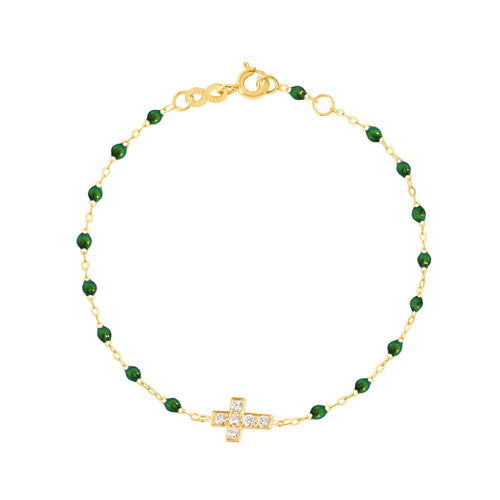 Gigi Clozeau - Cross Charm Classic Gigi Scarab diamond bracelet, Yellow Gold, 6.7