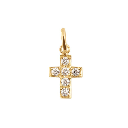 Gigi Clozeau - Cross diamond Pendant, Yellow Gold