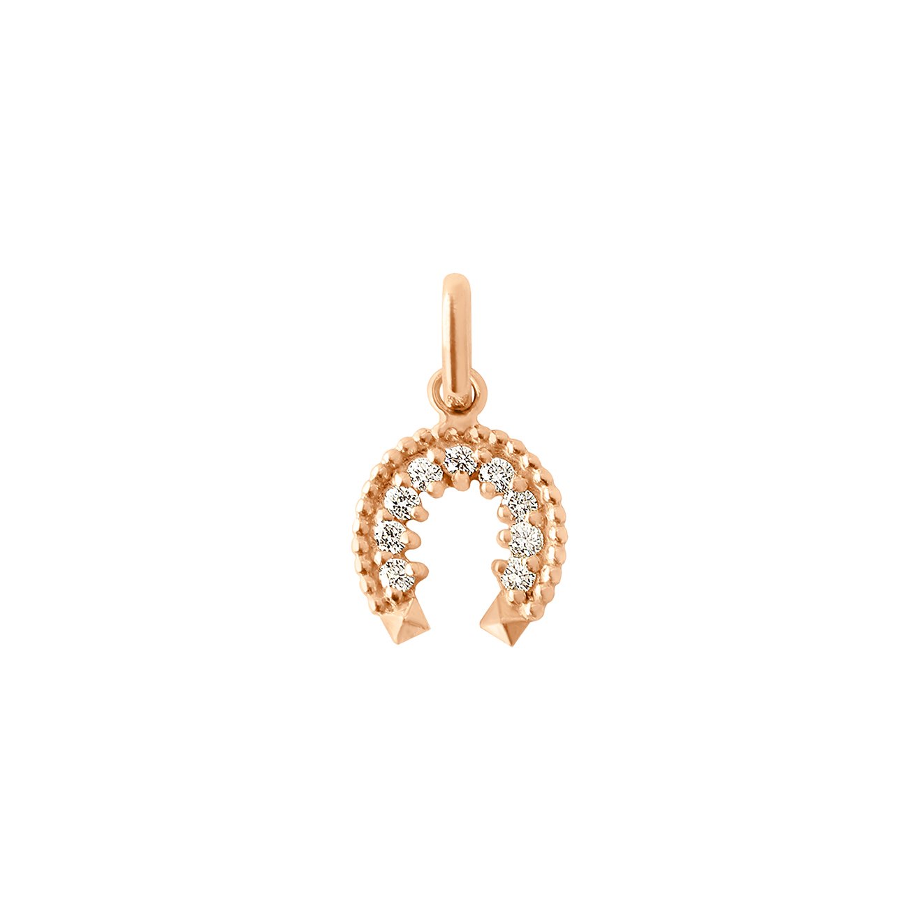Gigi Clozeau - Diamond Horseshoe Pendant, Rose Gold