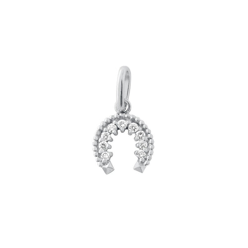 Gigi Clozeau - Diamond Horseshoe Pendant, White Gold
