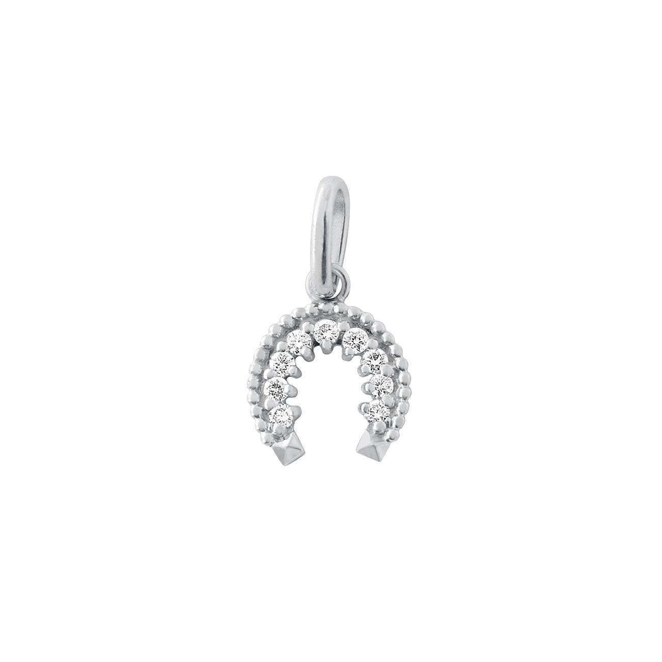 Gigi Clozeau - Diamond Horseshoe Pendant, White Gold