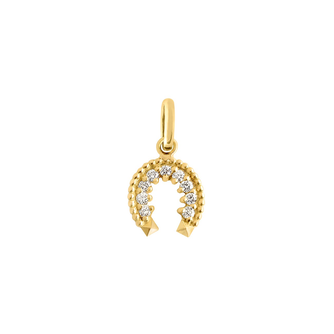 Gold diamond outlet horseshoe necklace
