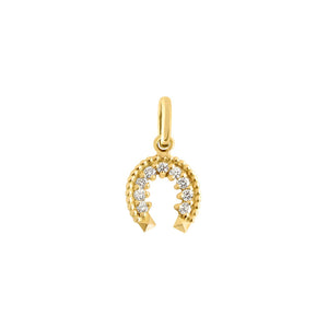 Gigi Clozeau - Diamond Horseshoe Pendant, Yellow Gold