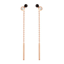Gigi Clozeau - Dot diamond Black resin earrings, Rose Gold