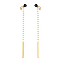 Gigi Clozeau - Dot diamond Black resin earrings, Yellow Gold