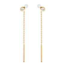 Gigi Clozeau - Dot diamond White resin earrings, Yellow Gold