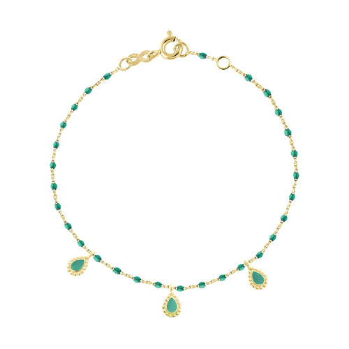 Gigi Clozeau - Emerald Mini 3 Lucky Cashmere Bracelet, Yellow Gold, 6.7