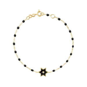Gigi Clozeau - Étoile Diamond Bracelet, Black, Yellow Gold, 6.7"