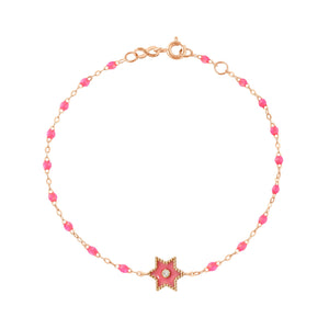 Gigi Clozeau - Étoile Diamond Bracelet, Pink, Rose Gold, 6.7"
