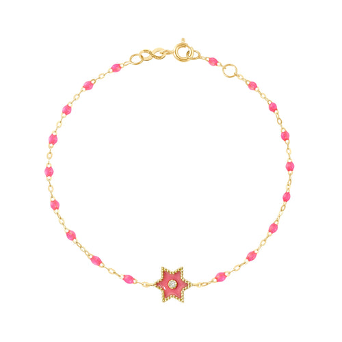 Gigi Clozeau - Étoile Diamond Bracelet, Pink, Yellow Gold, 6.7