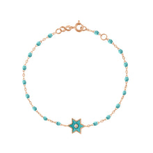 Gigi Clozeau - Étoile Diamond Bracelet, Turquoise Green, Rose Gold, 6.7"
