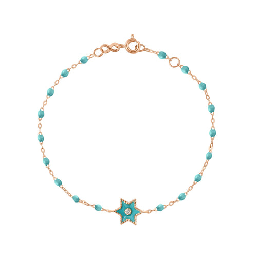 Gigi Clozeau - Étoile Diamond Bracelet, Turquoise Green, Rose Gold, 6.7