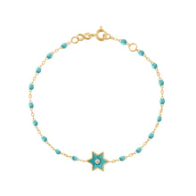 Gigi Clozeau - Étoile Diamond Bracelet, Turquoise Green, Yellow Gold, 6.7"