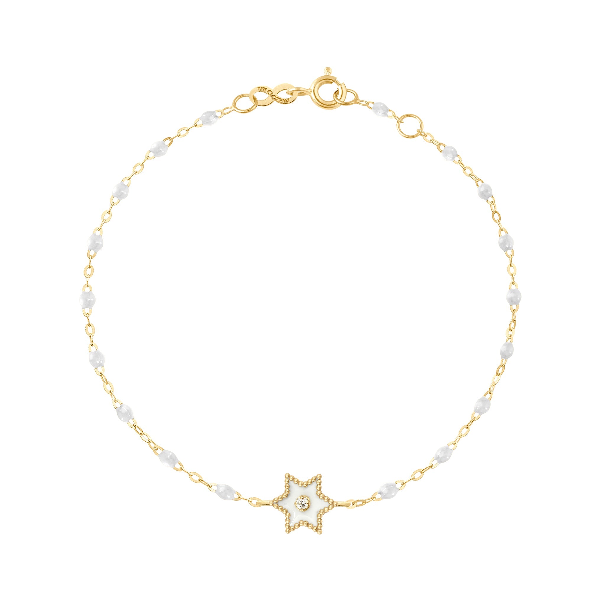 Gigi Clozeau - Étoile Diamond Bracelet, White, Yellow Gold, 6.7"